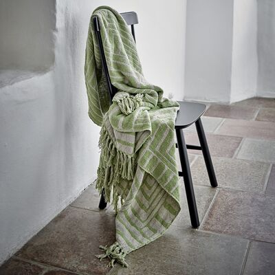 Bloomingville Velva torkkupeitto 155x130 cm vihreä